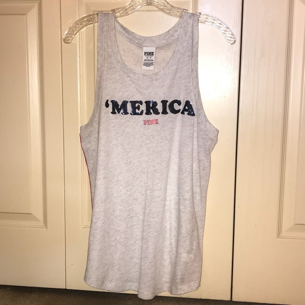 PINK ‘MERICA Tank Top - Worn only ONCE!